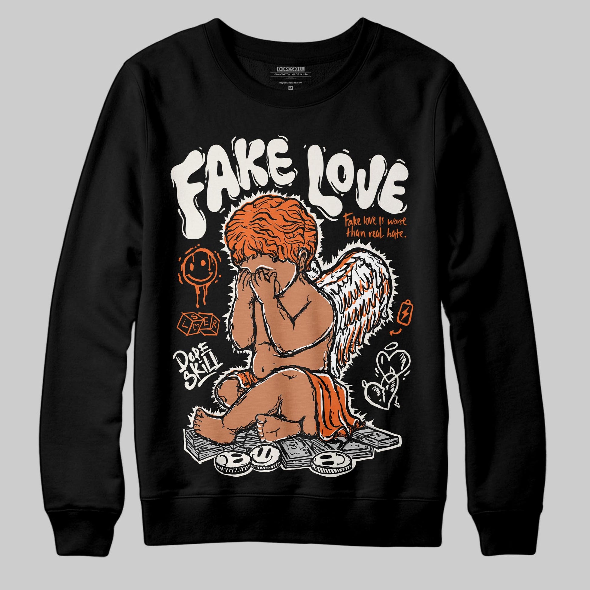 Jordan 1 Retro High OG Shattered Backboard (2025) DopeSkill Sweatshirt False Love Graphic Streetwear - Black