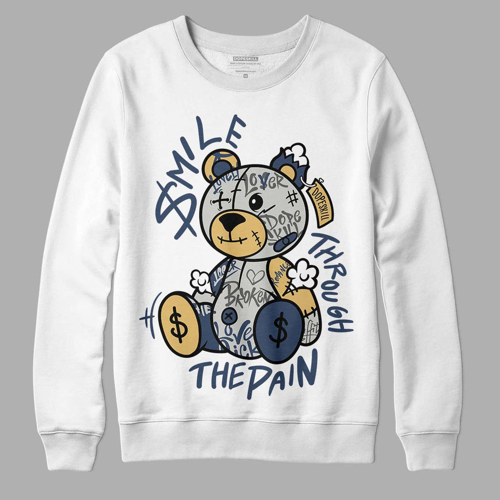 A Ma Maniere x Jordan 5 Dawn “Photon Dust” DopeSkill Sweatshirt Smile Through The Pain Graphic Streetwear - White
