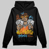 Orange Sneakers DopeSkill Hoodie All Hustle No Luck Graphic Streetwear - Black