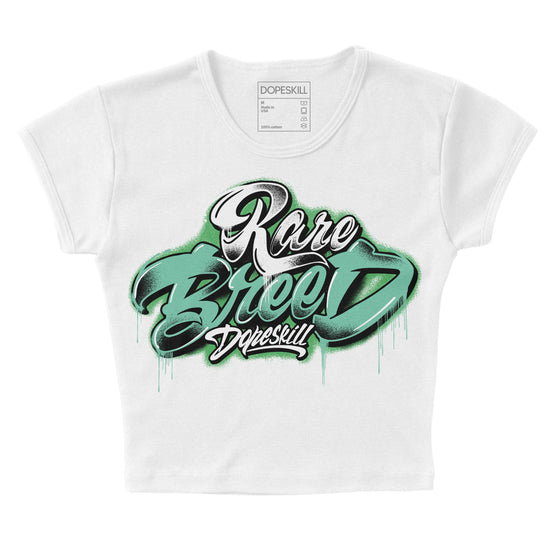 Jordan 1 High OG Green Glow DopeSkill Women's Crop Top Rare Breed Type Graphic Streetwear - White