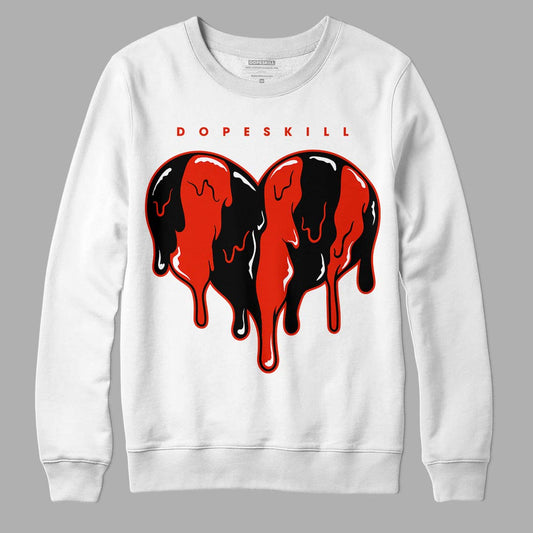 Jordan 6 Retro Toro Bravo DopeSkill Sweatshirt Slime Drip Heart Graphic Streetwear - White