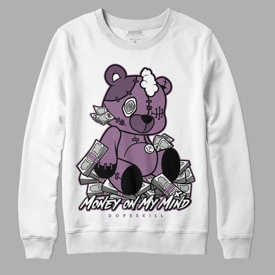 Jordan 2 “Mauve/Off-Noir” DopeSkill Sweatshirt MOMM Bear Graphic Streetwear  - White 