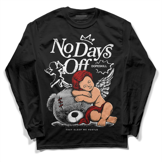 Jordan 14 "Black/White" DopeSkill Long Sleeve T-Shirt New No Days Off Graphic Streetwear - Black