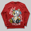 Nigel Sylvester x Air Jordan 4 ‘Brick by Brick’ DopeSkill Long Sleeve T-Shirt Smile Through The Pain Graphic Streetwear - Red
