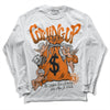 Orange, Black & White Sneakers DopeSkill Long Sleeve T-Shirt Money Bag Coming Up Graphic Streetwear - White