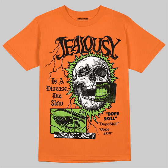 Orange, Black and White Sneakers DopeSkill T-Shirt Jealousy Graphic Streetwear - Orange