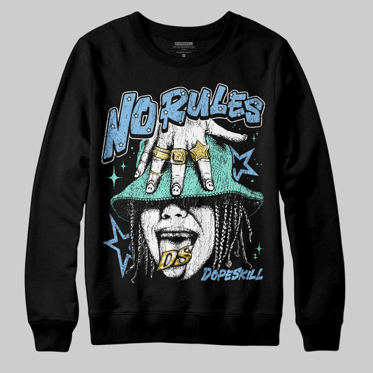 University Blue Sneakers DopeSkill Sweatshirt No Rules Graphic Streetwear - black