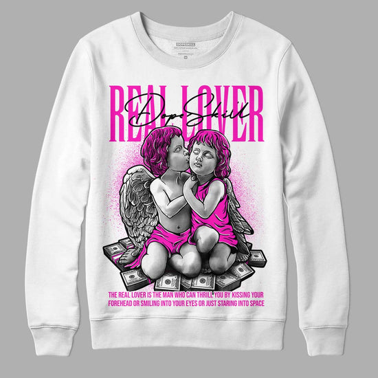 Dunk Low GS “Active Fuchsia” DopeSkill Sweatshirt Real Lover Graphic Streetwear - White