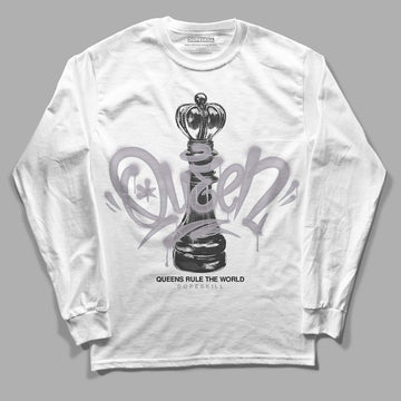 Jordan 2 Cement Grey DopeSkill Long Sleeve T-Shirt Queen Chess Graphic Streetwear - White