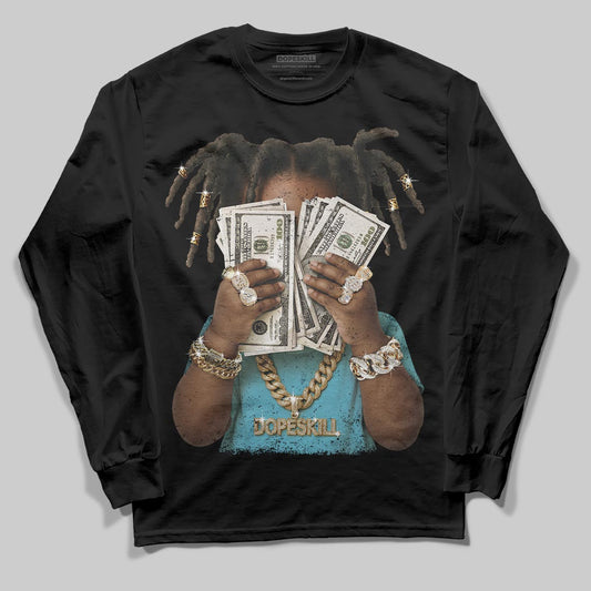Jordan 11 Retro Gamma Blue (2025) DopeSkill Long Sleeve T-Shirt Rich Youth Graphic Streetwear - Black