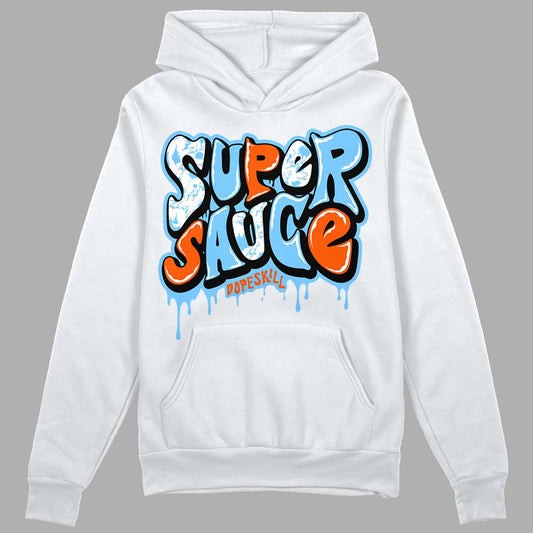 Dunk Low Futura University Blue DopeSkill Hoodie Sweatshirt Super Sauce Graphic Streetwear - White