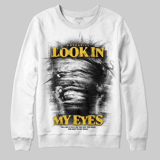 Yellow Sneakers DopeSkill Sweatshirt Look In My Eyes Graphic Streetwear - White