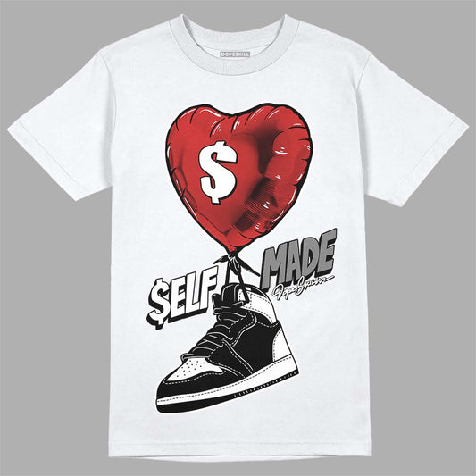 Jordan 1 High OG “Black/White” DopeSkill T-Shirt Self Made Graphic Streetwear - White 
