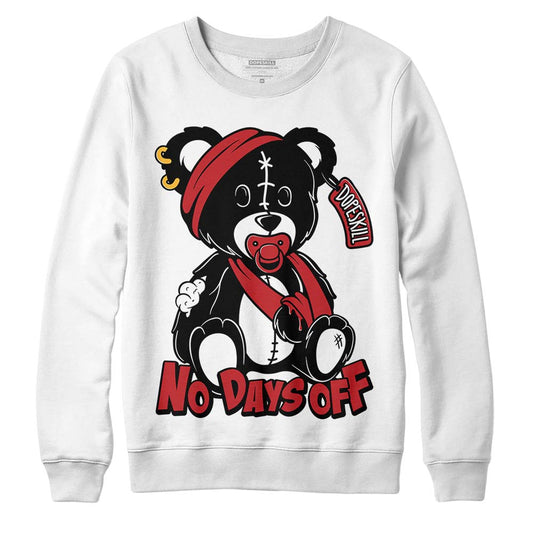 Jordan 12 “Red Taxi” DopeSkill Sweatshirt Hurt Bear Graphic Streetwear - White