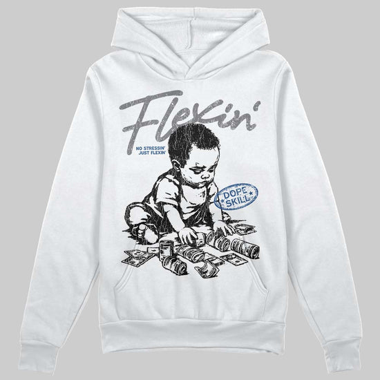 Jordan 9 Retro 'Flint Grey' 2026 DopeSkill Hoodie Sweatshirt Flexin' Graphic Streetwear - White