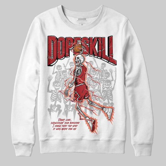 Jordan 1 High OG Rare Air “Cinnabar” DopeSkill Sweatshirt Thunder Dunk Graphic Streetwear - White