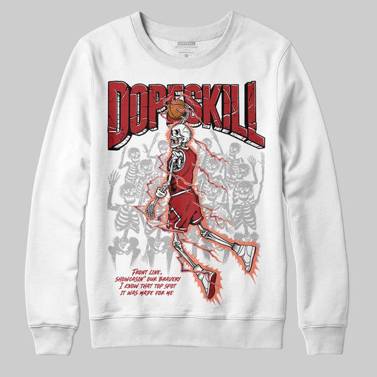 Jordan 1 High OG Rare Air “Cinnabar” DopeSkill Sweatshirt Thunder Dunk Graphic Streetwear - White