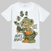 Olive Sneakers DopeSkill T-Shirt Make Money Graphic Streetwear - White