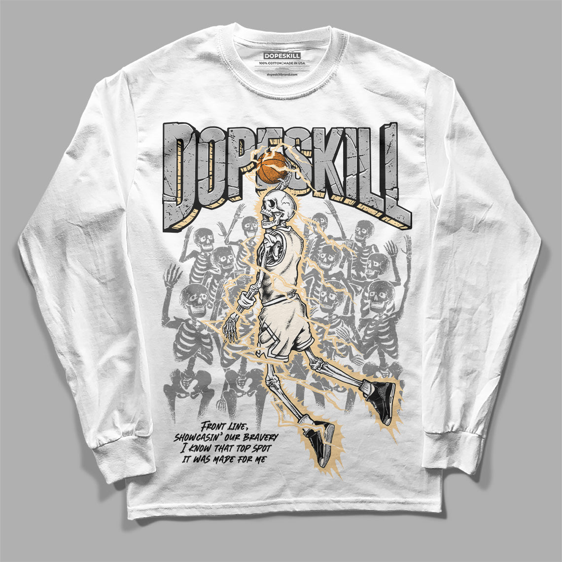 Jordan 3 “Off Noir” DopeSkill Long Sleeve T-Shirt Thunder Dunk Graphic Streetwear - White