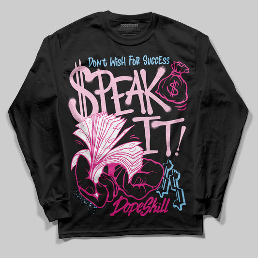 Jordan 6 “Doernbecher” DopeSkill Long Sleeve T-Shirt Speak It Graphic Streetwear - Black