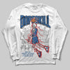 Jordan 1 Low OG “Storm Blue” DopeSkill Long Sleeve T-Shirt Thunder Dunk Graphic Streetwear - White