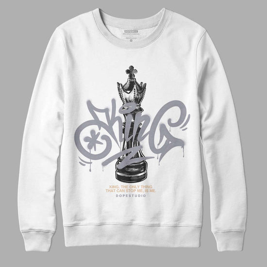 Jordan 4 Retro Frozen Moments DopeSkill Sweatshirt King Chess Graphic Streetwear - White 