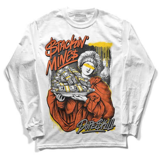 Jordan 3 Georgia Peach DopeSkill Long Sleeve T-Shirt Stackin Mines Graphic Streetwear - White