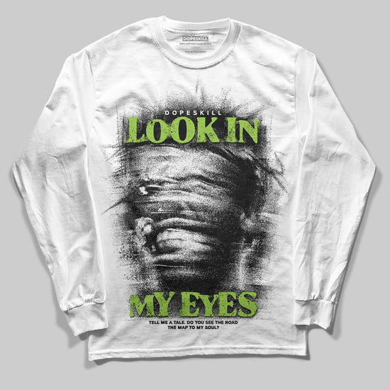Neon Green Sneakers DopeSkill Long Sleeve T-Shirt Look In My Eyes Graphic Streetwear - White