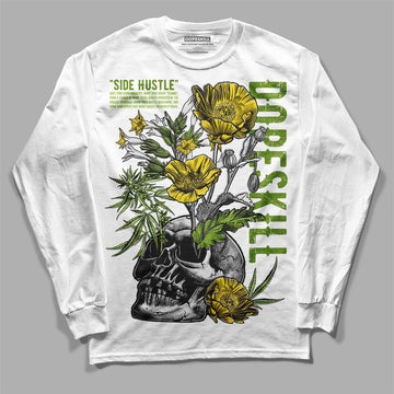 Dunk Low 'Chlorophyll' DopeSkill Long Sleeve T-Shirt Side Hustle Graphic Streetwear - White