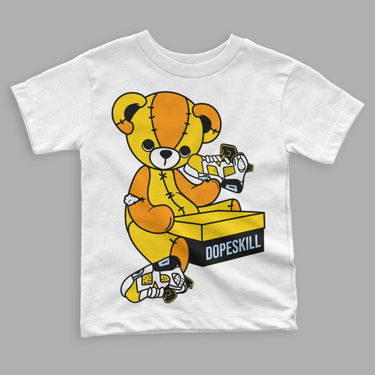 Jordan 6 “Yellow Ochre” DopeSkill Toddler Kids T-shirt Sneakerhead BEAR Graphic Streetwear - White