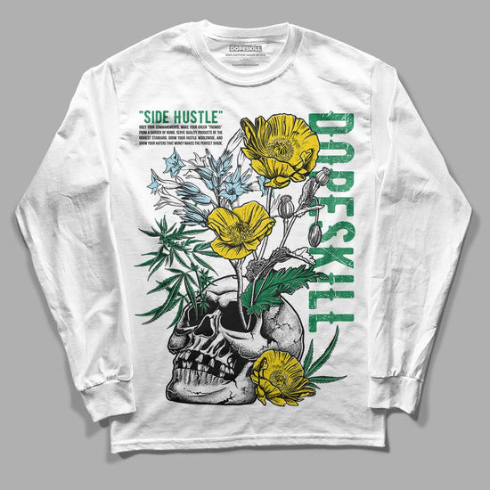 Jordan 5 “Lucky Green” DopeSkill Long Sleeve T-Shirt Side Hustle Graphic Streetwear - White