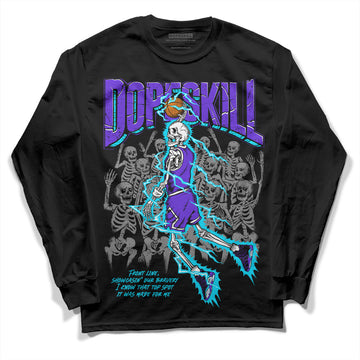 Jordan 6 "Aqua" DopeSkill Long Sleeve T-Shirt Thunder Dunk Graphic Streetwear - Black