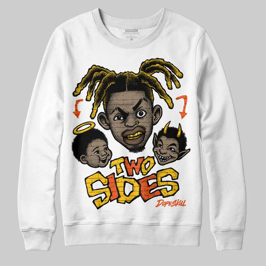 Yellow Sneakers DopeSkill Sweatshirt Two Sides Graphic Streetwear - White