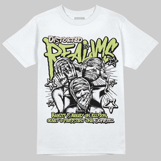 Jordan 5 “Luminous Green” DopeSkill T-Shirt Distorted Realms Graphic Streetwear - White 