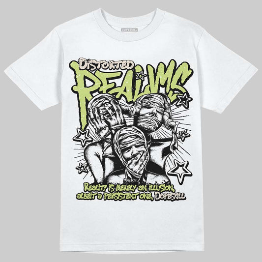 Jordan 5 “Luminous Green” DopeSkill T-Shirt Distorted Realms Graphic Streetwear - White 