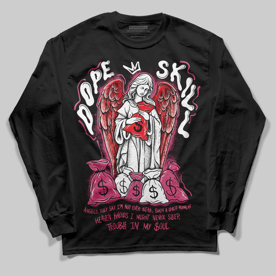 Diesel Pink S - Serendipity Pro-X1 Trainers DopeSkill Long Sleeve T-Shirt Angels Graphic Streetwear - Black