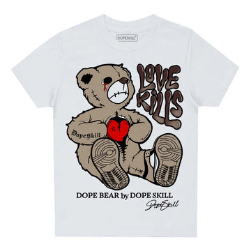 Jordan 1 High OG “Latte” DopeSkill Toddler Kids T-shirt Love Kills Graphic Streetwear - White
