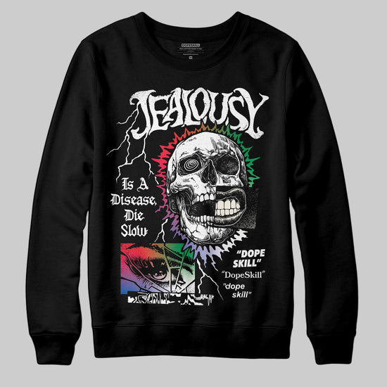 Jordan 11 Retro 285 Atlanta DopeSkill Sweatshirt Jealousy Graphic Streetwear - Black
