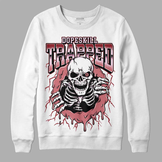 Valentine's Day Collection DopeSkill Sweatshirt Trapped Halloween Graphic Streetwear - White 