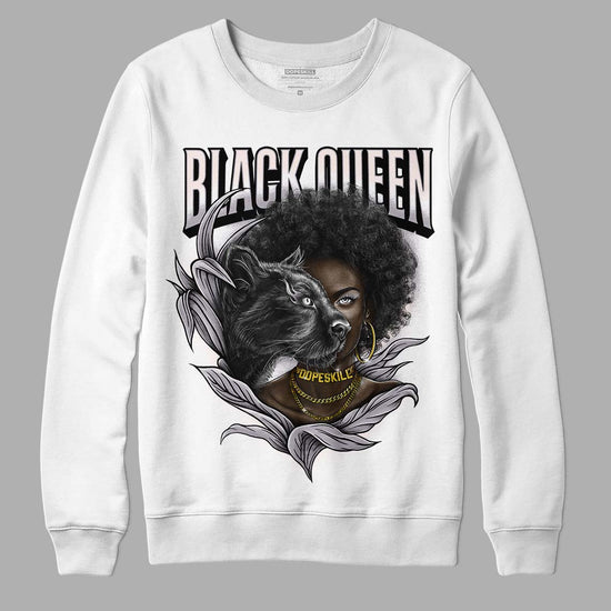 Jordan 2 Cement Grey DopeSkill Sweatshirt New Black Queen Graphic Streetwear - Whte