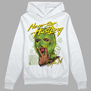 Dunk Low Chlorophyll DopeSkill Hoodie Sweatshirt Never Stop Hustling Graphic Streetwear - White 