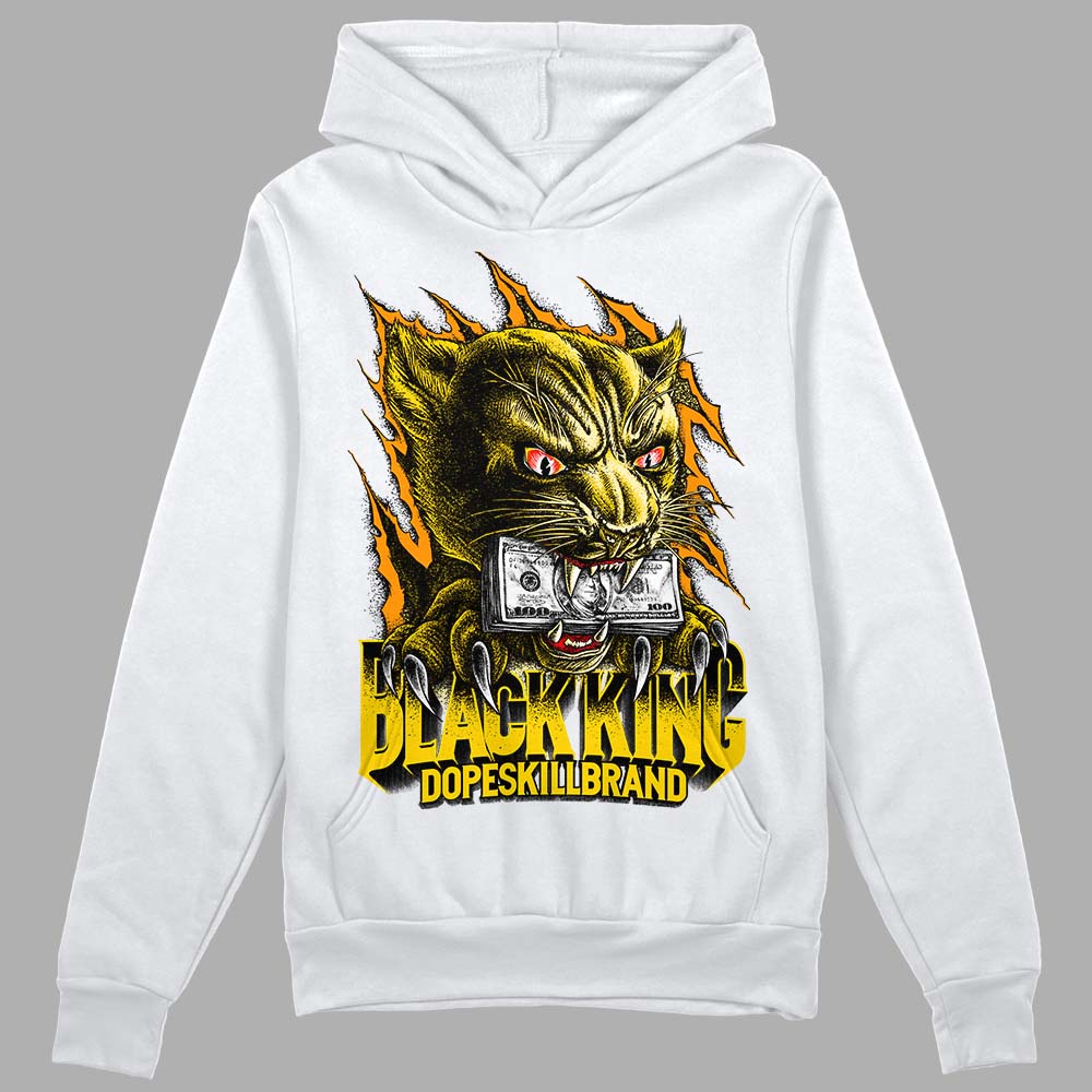 Jordan 6 “Yellow Ochre” DopeSkill Hoodie Sweatshirt Black King Graphic Streetwear - White