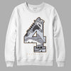 Jordan 4 Retro Frozen Moments DopeSkill Sweatshirt No.4 Graphic Streetwear - White 