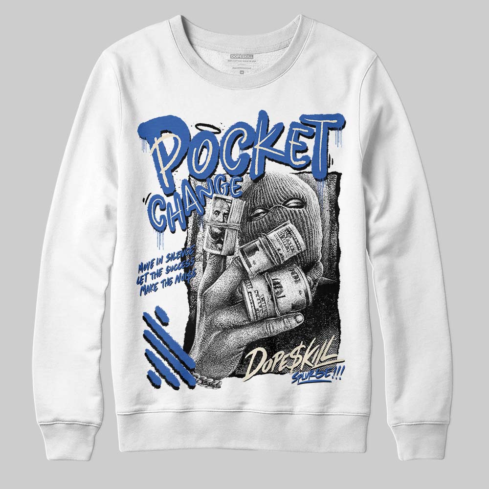 Jordan 1 Low Travis Scott x Fragment DopeSkill Sweatshirt Pocket Change Graphic Streetwear - White
