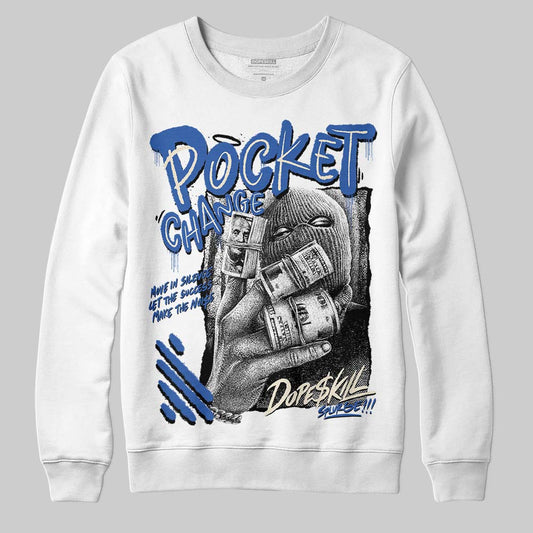 Jordan 1 Low Travis Scott x Fragment DopeSkill Sweatshirt Pocket Change Graphic Streetwear - White
