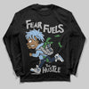 Asics Gel-Cumulus 16 Wash/Independence Blue DopeSkill Long Sleeve T-Shirt Fear Fuels The Hustle Graphic Streetwear - Black