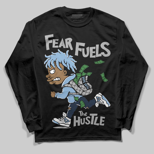 Asics Gel-Cumulus 16 Wash/Independence Blue DopeSkill Long Sleeve T-Shirt Fear Fuels The Hustle Graphic Streetwear - Black