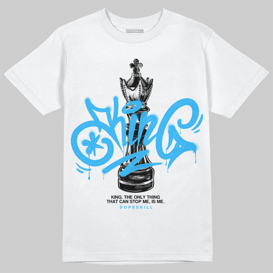 Jordan 1 High Retro OG “University Blue” DopeSkill T-Shirt King Chess Graphic Streetwear - White