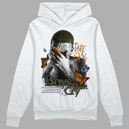 Jordan 5 "Olive" DopeSkill Hoodie Sweatshirt Boys Don't Cry Graphic Streetwear - White 