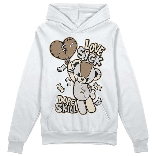 Jordan 5 SE “Sail” DopeSkill Hoodie Sweatshirt Love Sick Graphic Streetwear - White